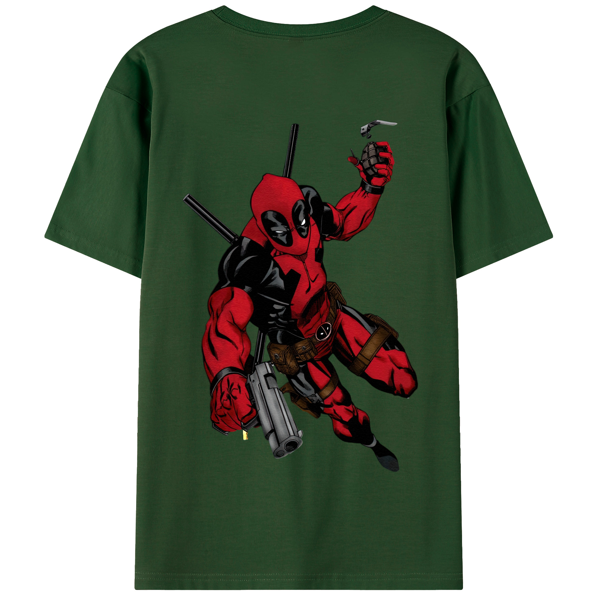 （画像用） Deadpool デッドプール 綿100％半袖Tシャツ（背面プリント）